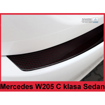 Carbon kryt- ochrana prahu zadného nárazníka Mercedes C W205 2014-16