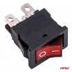 Kolískový spínač s červeným podsvietením 6A 250V AMIO-04439