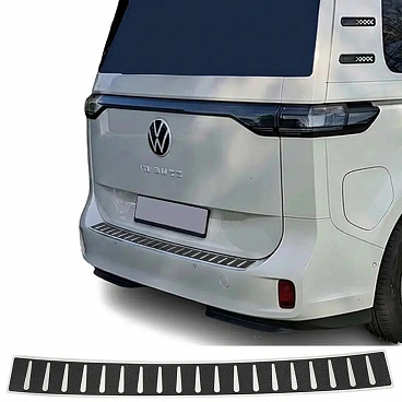 Nerezový kryt + karbónová fólia hornej hrany zadného nárazníka VW ID. Buzz 2022+