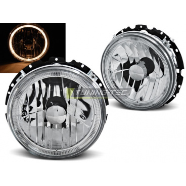 VW Golf 1 05.1974-07.1983 predné číre svetlá Angel Eyes chrome vonkajšie (LPVWH2) VW Golf 1 05.1974-07.1983 predné číre svetlá Angel Eyes chrome vonkajšie (LPVWH2)