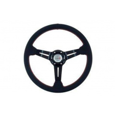Športový volant WRC umelá koža čierny 350 mm