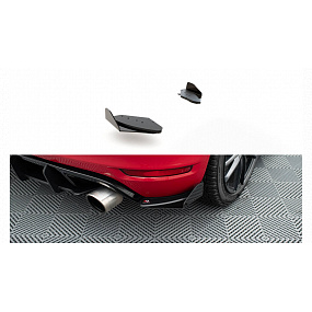 Splitter Volkswagen Golf VI GTI Tył Boczne Racing Durability Black-Red + Gloss Flaps Splitter Volkswagen Golf VI GTI Tył Boczne Racing Durability Black-Red + Gloss Flaps