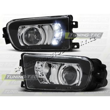 BMW Z3 1996-02 predné hmlovky + LED black (HABM03)