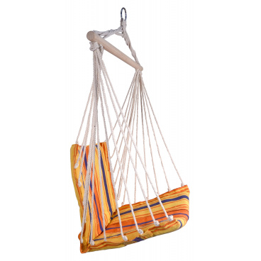 Houpací síť k sezení 95x50cm červeno-oranžová Houpací síť k sezení 95x50cm červeno-oranžová