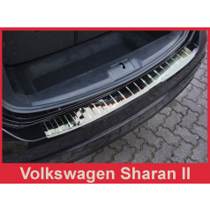 Nerez kryt chróm ochrana prahu zadného nárazníka Volkswagen Sharan II 2010+