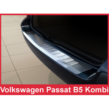 Nerez kryt- ochrana prahu zadného nárazníka Volkswagen Passat B5 kombi 2000-05