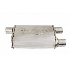 Stredný zadný tlmič 70mm TurboWorks LT 304SS 355mm