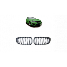 Gril BMW 1 F20 F21 Facelift dvojité rebrá Gloss Black