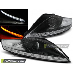 Ford Mondeo 07.2007-11.2010 predné číre svetlá Daylight black LED indicator (LPFO55)