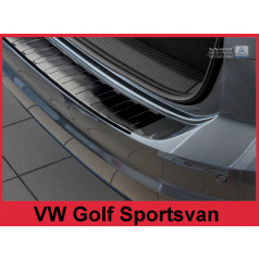 Nerez kryt- čierna ochrana prahu zadného nárazníka Volkswagen Golf Sportsvan 2014+