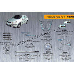 Ford Focus 00-04 chróm autodoplnky