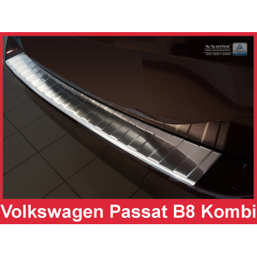 Nerez kryt ochrana prahu zadného nárazníka Volkswagen Passat B8 kombi 2014-16