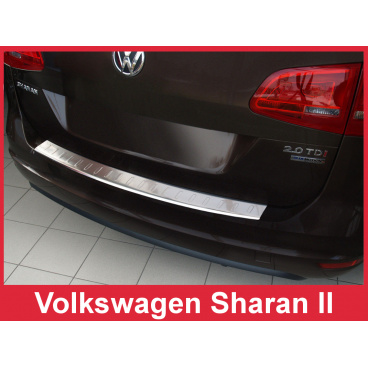 Nerez kryt ochrana prahu zadného nárazníka Volkswagen Sharan II 2010+