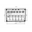 Panel 12V / 24V (6 vodotesných spínačov s certifikátom IP68)