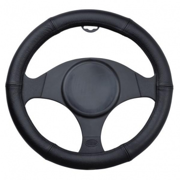 Poťah na volant 100% koža 44-46cm black