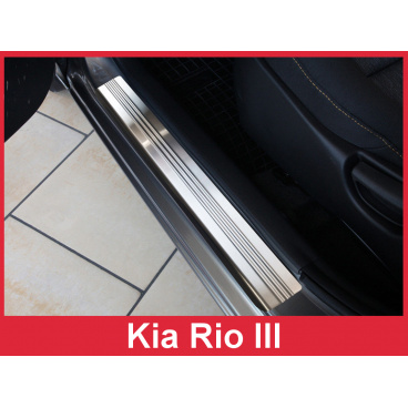 Nerez ochranné lišty prahu dverí 2ks Kia Rio 3 2011-15 Nerez ochranné lišty prahu dverí 2ks Kia Rio 3 2011-15