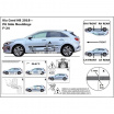 Ochranné bočné lišty na dvere, Kia Ceed III, 2018+, HTB / Combi