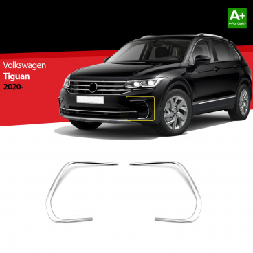 Nerez kryty predných hmloviek VW Tiguan II 2020+ Nerez kryty predných hmloviek VW Tiguan II 2020+