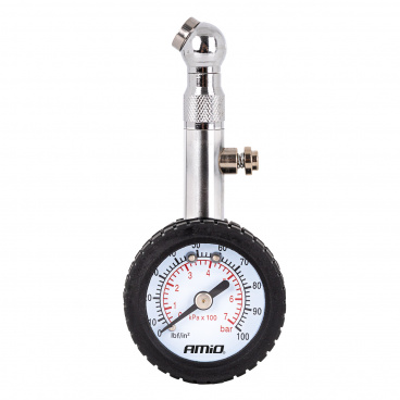 Analógový tlakomer manometer s otočnou hlavicou a resetovacím ventilom AMIO-04469 Analógový tlakomer manometer s otočnou hlavicou a resetovacím ventilom AMIO-04469