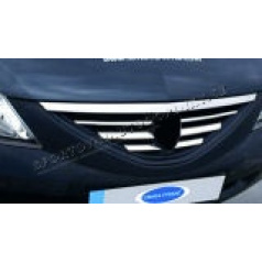Dacia Logan - nerez chróm lišty prednej masky Omsa