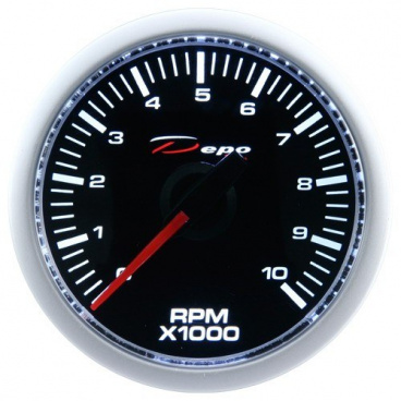 Prídavný budík Depo Racing otáčkomer 52 mm 0-10 000 RPM