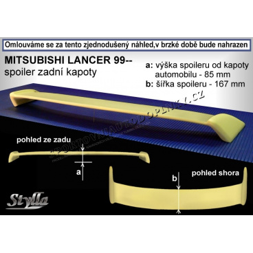 MITSUBISHI LANCER SEDAN (99-03) spoiler zad. kapoty MITSUBISHI LANCER SEDAN (99-03) spoiler zad. kapoty