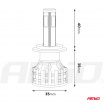 Automobilové LED žiarovky série COB HB4 6500K AMIO-02847