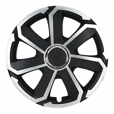 Puklice na auto AEROSPIN 16" palcov čierno-strieborná