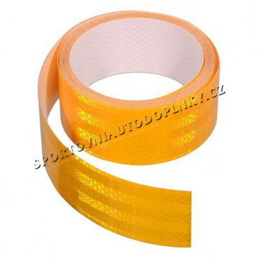 Samolepiaca páska reflexná 5m x 5cm žltá, biela, červená (role 5m)