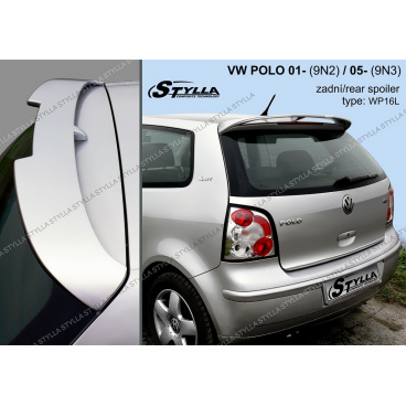 VW Polo 9N3 3D / 5D 2005+ zadný spoiler (EÚ homologácia)