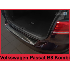 Nerez kryt čierna ochrana prahu zadného nárazníka Volkswagen Passat B8 kombi 2014+