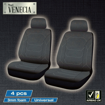 Luxusné predné autopoťahy VENECIA čierne 4 ks Luxusné predné autopoťahy VENECIA čierne 4 ks