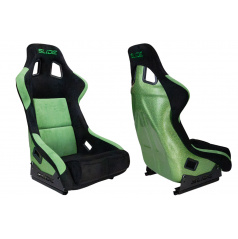 Športové kreslo SLIDE KS2 Premium Zelená & Čierna Velúr Zelený Trblietavý