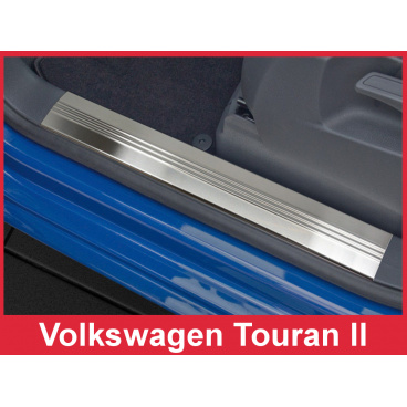 Nerez vnútorné ochranné lišty prahu dverí 4ks Volkswagen Touran 2 2006-16