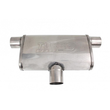 Stredný zadný tlmič 76mm TurboWorks LT 304SS 355mm