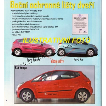 Bočné ochranné lišty dverí (F-1) Fiat Punto I, 1993-1999 5DV Bočné ochranné lišty dverí (F-1) Fiat Punto I, 1993-1999 5DV