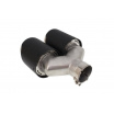 Univerzální koncovka výfuku nerez 100% karbon kryt dual 2x114 mm