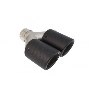 Koncovka tlmiča 89mmx2 vstup 63mm Carbon Mat