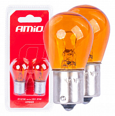 Halogénové žiarovky PY21W BA15S 12V ORANŽOVÉ 2 ks. blister