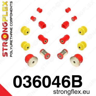 BMW rada 3 (E36) Strongflex zostava silentblokov len pre zadnú nápravu 16 ks