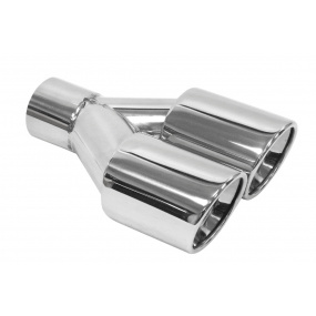 Nerez dual koncovka leštená (vstup 60 mm, výstup 80 mm)