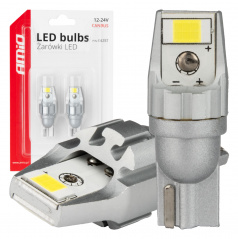 LED žiarovky CANBUS T15 W16W 2SMD 3570 Biela 12V 24V AMIO-04257