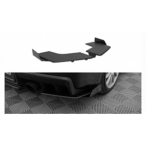 Splitter Mitsubishi Lancer EVO X Tył Boczne Street Pro Black-Red + Gloss Flaps Splitter Mitsubishi Lancer EVO X Tył Boczne Street Pro Black-Red + Gloss Flaps