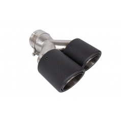 Koncovka tlmiča 114mmx2 vstup 63mm Carbon Mat Pravá