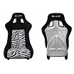 Športové kreslo SLIDE KS2 Premium Čierne & Zebra Velúr Strieborný Trblietavý
