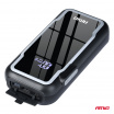 Štartovacie zariadenie 3v1 booster powerbank svietidlo LED 12V 12Ah 1600A AMIO-04678