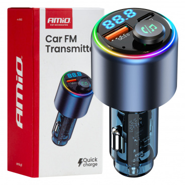 FM vysielač do auta 1×USB-A 1×USB-C 12V 24V FM vysielač do auta 1×USB-A 1×USB-C 12V 24V