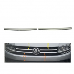 VW T6 nerez chróm lišty prednej masky (Comfortline / Highline) Omtec