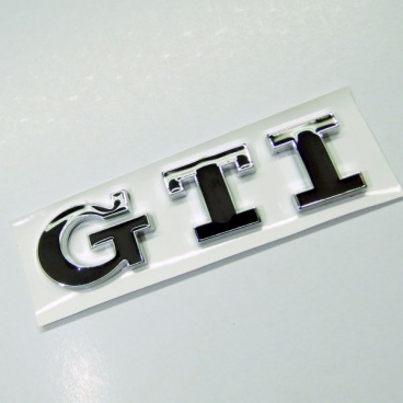 Znak GTI samolepiaci pre koncernové vozidlá VW čierny