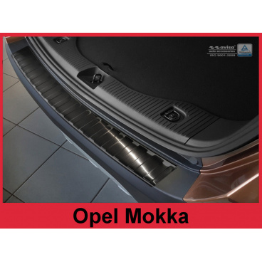 Nerez kryt- čierna ochrana prahu zadného nárazníka Opel Mokka 2012-16